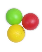 Hi Tech Sales Multicolor Plastic Cricket Balls | Lightweight and Durable Practice Balls for Kids and Adults | Indoor & Outdoor Play (Yellow, Red, Green) (Medium, 3, Count)