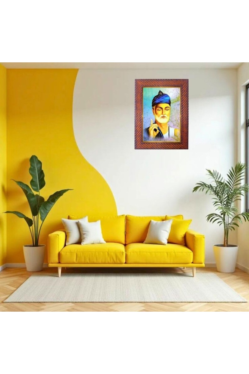 Swami Dayananda Photo Frame 13X17 Inch Religious Wall & Table Decor Frame | Swami Dayananda Spiritual Photo Frame For Home, Temple & Office | Decorative Hindu God & Goddess Frame (Pack Of 1) (F184