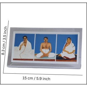 Anukul Chandra Thakur with Borda and Boroma – 3-in-1 Acrylic Photo Frame for Tabletop, Home Decor, Living Room, Spiritual Gift Item