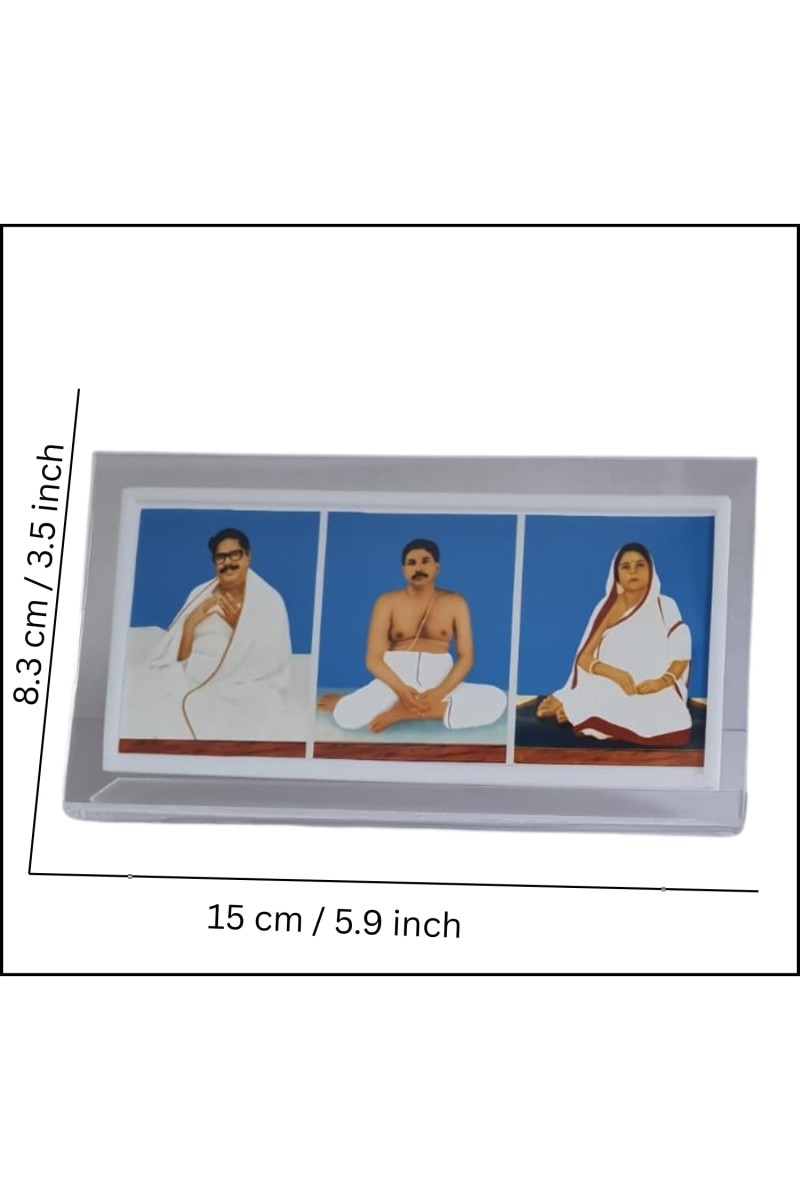 Anukul Chandra Thakur with Borda and Boroma – 3-in-1 Acrylic Photo Frame for Tabletop, Home Decor, Living Room, Spiritual Gift Item