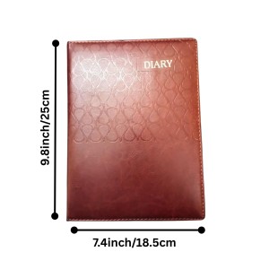 Leather Cover Hardbound Diary | New Year Daily Planner with Monthly Calendar | Office notebook Study & Personal Organizer Embossed Design | Daily Writing Journal (Brown) Leather Cover Hardbound Diary | New Year Daily Planner with Monthly Calendar | Office notebook Study & Personal Organizer Embossed Design | Daily Writing Journal (Brown)