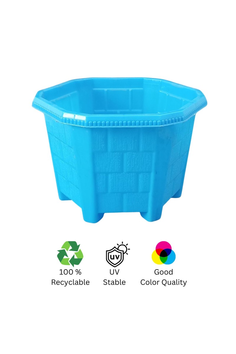 Small Flower Pots (5 H x 6 W) - Decorative Planters for Indoor & Outdoor Use - Perfect for Succulents, Herbs, and Small Plants (Pack of 1) (Sky)