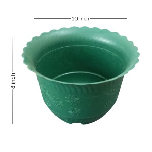HitechMart Large Flower Pots (8''H x 10''W) – Stylish Planters for Indoor & Outdoor Plants, Succulents, and Herbs