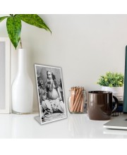 Car Desk/Table Top BijoyKrishna Goswami Acrylic L-Style Photo Stand - 2.5x3.5 Inches, Compact And Stylish Spiritual Display (F6730)