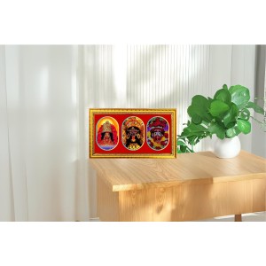 Maa Kaali Photo Frame - 8x14 Inch Brown Wooden Frame | Hindu Gods Wall Decor For Home & Office Maa Kaali Photo Frame - 8x14 Inch Brown Wooden Frame | Hindu Gods Wall Decor For Home & Office