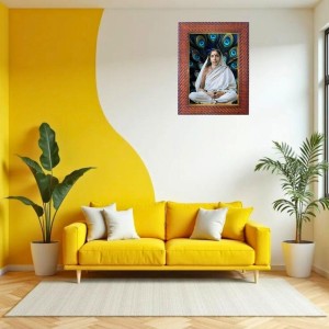 Ramana Maharshi Photo Frame Religious Wall & Table Decor Frame | Ramana Maharshi Spiritual Photo Frame For Home, Temple & Office | Decorative Hindu God & Goddess Frame (Pack Of 1) (F182