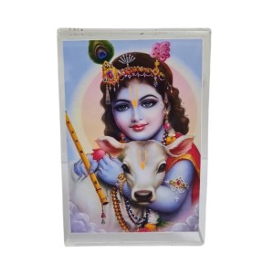HiTechMart Shree Krishna with Divine Cow Acrylic Photo Frame – Hindu Spiritual Home Décor, Religious Gift, Desk & Wall Art HiTechMart Shree Krishna with Divine Cow Acrylic Photo Frame – Hindu Spiritual Home Décor, Religious Gift, Desk & Wall Art