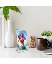 Car Desk/Table Top Lord Machamukh Ganesha Acrylic L-Style Photo Stand - 2.5x3.5 Inches, Compact And Stylish Spiritual Display (F6661)