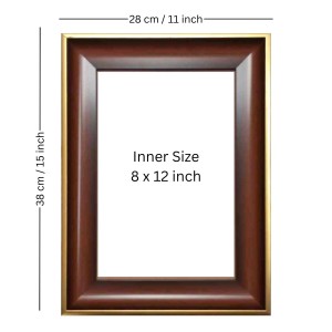 HiTechMart 11x15 Brown Polystyrene Picture Frame Includes Acrylic Glass Wall Mount Display Solid Wood-Texture Look Ideal for Personal, Family Photos & Gifting