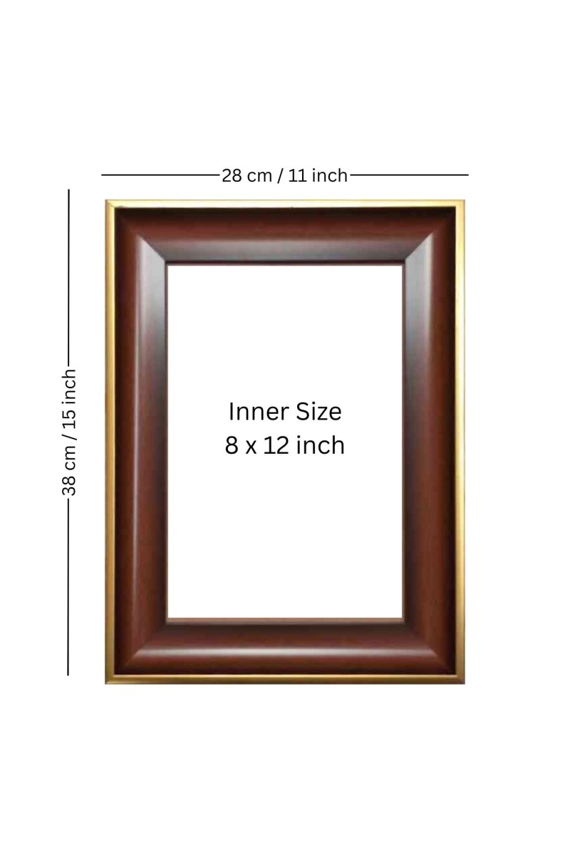 HiTechMart 11x15 Brown Polystyrene Picture Frame Includes Acrylic Glass Wall Mount Display Solid Wood-Texture Look Ideal for Personal, Family Photos & Gifting