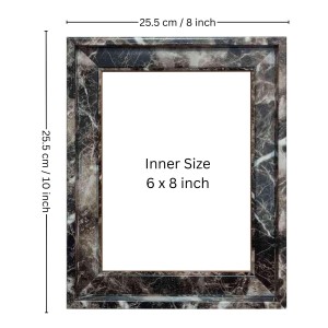 HiTechMart Black Polystyrene 8x10inch Picture Frame Decorative Style Photo Frame with Glass Front, Tabletop Perfect for Wedding Photos or Elegant Home Decor