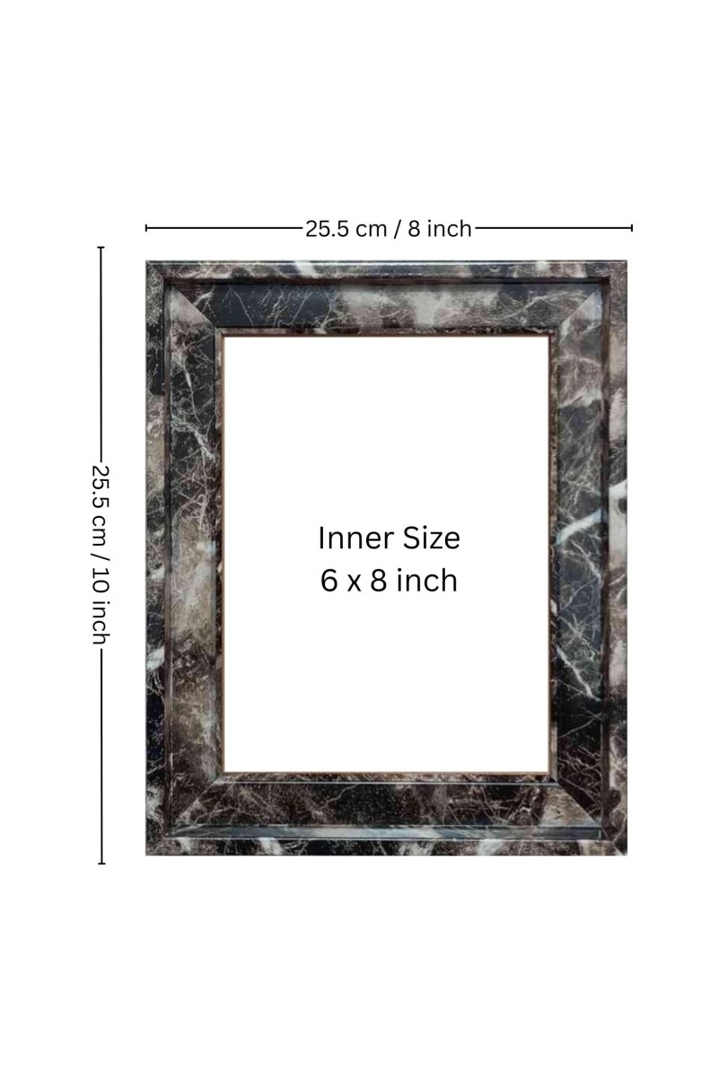HiTechMart Black Polystyrene 8x10inch Picture Frame Decorative Style Photo Frame with Glass Front, Tabletop Perfect for Wedding Photos or Elegant Home Decor