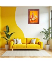 Sri Ravi Shankar Photo Frame 13X17 Inch Religious Wall & Table Decor Frame | Sri Ravi Shankar Spiritual Photo Frame For Home, Temple & Office | Decorative Hindu God & Goddess Frame (Pack Of 1) (