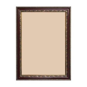 Elegant Brown & Golden Decorative Photo Frame for Wall & Table | Empty Picture Frame for Painting, Certificate, Poster, or Photo Display | Classic Vintage Look – Durable Synthetic Wood Finish