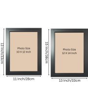 Set of 2 Black Photo Frames for Wall & Table Décor – Modern Minimalist Empty Picture Frames for Home & Office, Display Portrait or Landscape Orientation. (2, 15x13)