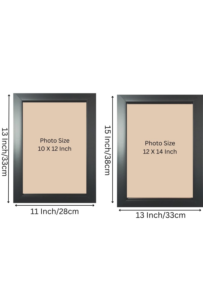 Set of 2 Black Photo Frames for Wall & Table Décor – Modern Minimalist Empty Picture Frames for Home & Office, Display Portrait or Landscape Orientation. (2, 15x13)