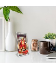 Car Desk/Table Top Maa Bhavatarini Acrylic L-Style Photo Stand - 2.5x3.5 Inches, Compact And Stylish Spiritual Display (F6711)