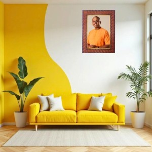Guru Har Rai Ji Photo Frame 15X19 Inch Religious Wall & Table Decor Frame | Guru Har Rai Ji Spiritual Photo Frame For Home, Temple & Office | Decorative Hindu God & Goddess Frame (Pack Of 1) (F183
