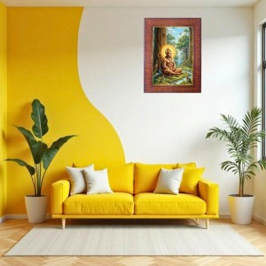 Mata Ganga Photo Frame 17X21 Inch Religious Wall & Table Decor Frame | Mata Ganga Spiritual Photo Frame For Home, Temple & Office (F18229X17X21)