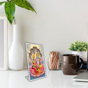 Car Desk/Table Top Lord Vishnu And Lakhsmi Acrylic L-Style Photo Stand - 2.5x3.5 Inches, Compact And Stylish Spiritual Display (F6662) Car Desk/Table Top Lord Vishnu And Lakhsmi Acrylic L-Style Photo Stand - 2.5x3.5 Inches, Compact And Stylish Spiritual Display (F6662)