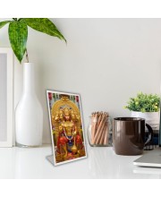 Car Desk/Table Top Panchmukhi Hanuman Acrylic L-Style Photo Stand - 2.5x3.5 Inches, Compact And Stylish Spiritual Display (F6726)