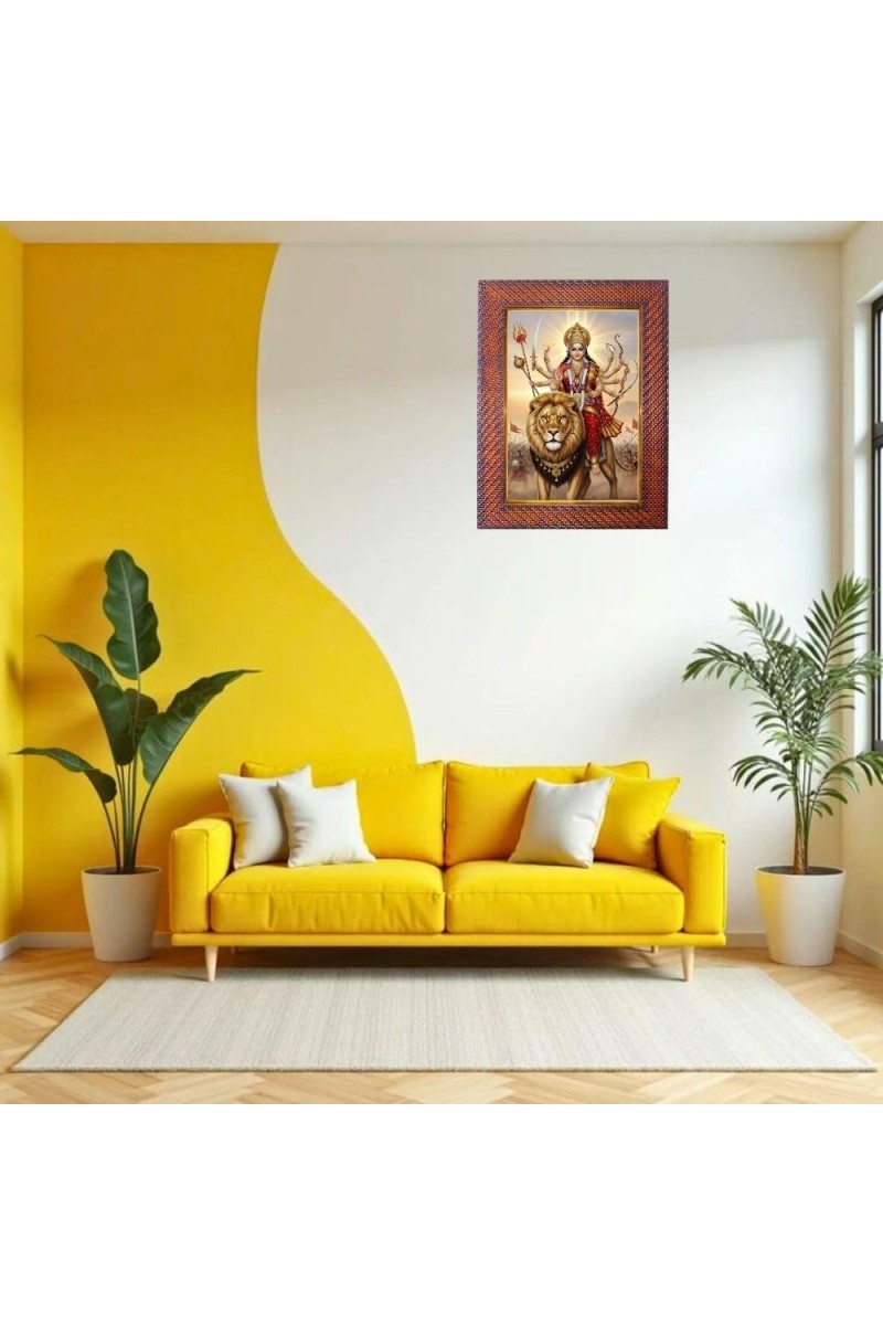 Mata Skandmata Photo Frame 13X17 Inch Religious Wall & Table Decor Frame | Mata Skandmata Spiritual Photo Frame For Home, Temple & Office (F18387X13X17)