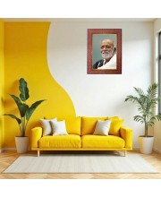 Pujya Morari Bapu Photo Frame 13X17 Inch Religious Wall & Table Decor Frame | Pujya Morari Bapu Spiritual Photo Frame For Home, Temple & Office (F18317X13X17)
