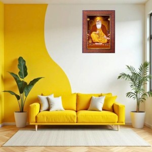 Guru Nanak Photo Frame 17X21 Inch Religious Wall & Table Decor Frame | Guru Nanak Spiritual Photo Frame For Home, Temple & Office | Decorative Hindu God & Goddess Frame (Pack Of 1) (F18245)