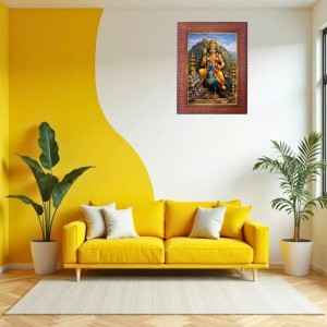 Mata Paravti Lord Ganesha Photo Frame 17X21 Inch Religious Wall & Table Decor Frame | Mata Paravti Lord Ganesha Spiritual Photo Frame For Home, Temple & Office (F18142X17X21)