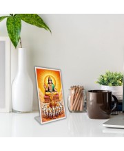 Car Desk/Table Top Surya Dev Acrylic L-Style Photo Stand - 2.5x3.5 Inches, Compact And Stylish Spiritual Display (F6738)