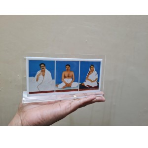 Anukul Chandra Thakur with Borda and Boroma – 3-in-1 Acrylic Photo Frame for Tabletop, Home Decor, Living Room, Spiritual Gift Item