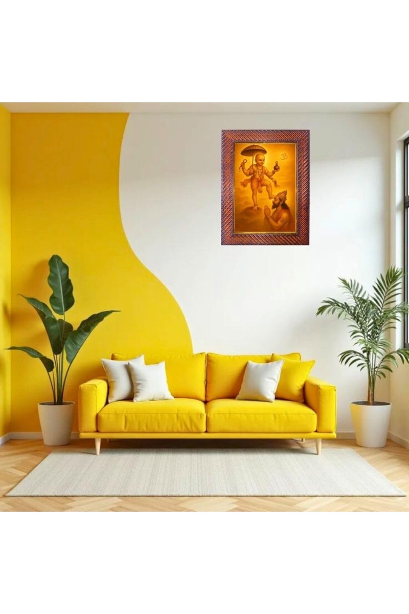 Vamana Avatar Photo Frame 10x14 Inch Religious Wall & Table Decor Frame | Vamana Avatar Spiritual Photo Frame For Home, Temple & Office | Decorative Hindu God & Goddess Frame (Pack Of 1) (F18429)