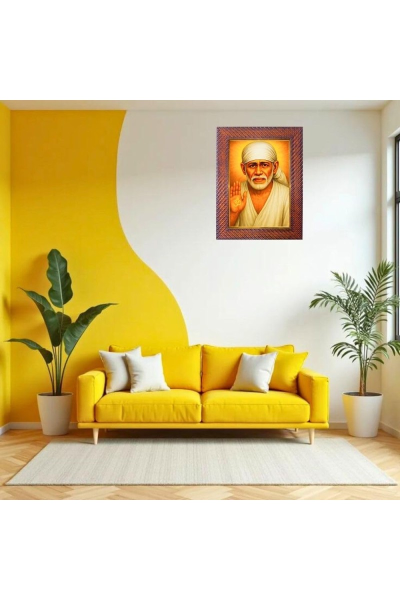 Swami Chinmayananda Saraswati Photo Frame Religious Wall & Table Decor Frame | Swami Chinmayananda Saraswati Spiritual Photo Frame For Home, Temple & Office | Decorative Hindu God & God