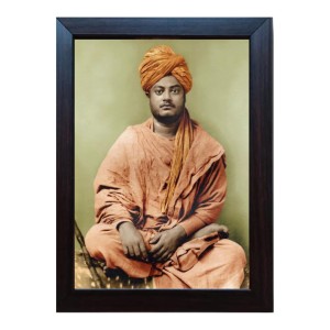 Hitech Swami Vivekananda Laminated photo frame for table, Study & living room, gifts (Pvc Frame and Front face - Glass, 8 x 6 inch)