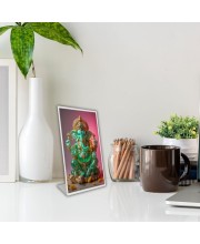 Car Desk/Table Top Lord Ganesha Acrylic L-Style Photo Stand - 2.5x3.5 Inches, Compact And Stylish Spiritual Display (F6656)