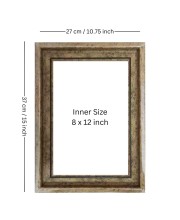 HiTechMart 11x15 inch Single Picture Frame Polystyrene Photo Frame with Acrylic Glass Front for 8x12inch Photos Wall Mount Display Perfect for Family Photos or Gifting
