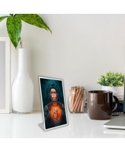 Car Desk/Table Top Jai Bajrang Bali Acrylic L-Style Photo Stand - 2.5x3.5 Inches, Compact And Stylish Spiritual Display (F6665)