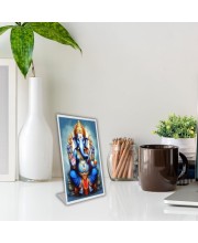 Car Desk/Table Top Lord Ganesh Acrylic L-Style Photo Stand - 2.5x3.5 Inches, Compact And Stylish Spiritual Display (F6732)
