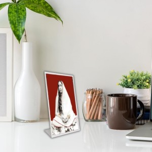 Car Desk/Table Top Shree Sarada Maa Acrylic L-Style Photo Stand - 2.5x3.5 Inches, Compact And Stylish Spiritual Display (F6697) Car Desk/Table Top Shree Sarada Maa Acrylic L-Style Photo Stand - 2.5x3.5 Inches, Compact And Stylish Spiritual Display (F6697)