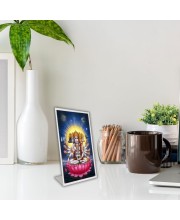 Car Desk/Table Top Panchmukhi Hanuman Acrylic L-Style Photo Stand - 2.5x3.5 Inches, Compact And Stylish Spiritual Display (F6673)