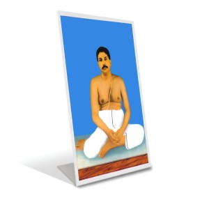 Car Desk/Table Top Sri Sri Sri Thakur Anukul Acrylic L-Style Photo Stand - 2.5x3.5 Inches, Compact And Stylish Spiritual Display (F6707)