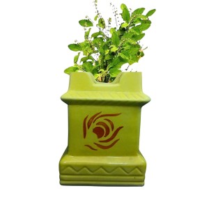 Tulsi Tree Planter Pot for Indoor & Outdoor Use, Sacred Basil Plant Holder, Decorative Eco-Friendly, Durable & Lightweight, Lemon Yellow Tulsi Tree Planter Pot for Indoor & Outdoor Use, Sacred Basil Plant Holder, Decorative Eco-Friendly, Durable & Lightweight, Lemon Yellow