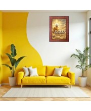 Maa Lalita Photo Frame 17X21 Inch Religious Wall & Table Decor Frame | Maa Lalita Spiritual Photo Frame For Home, Temple & Office | Decorative Hindu God & Goddess Frame (Pack Of 1) (F18118)