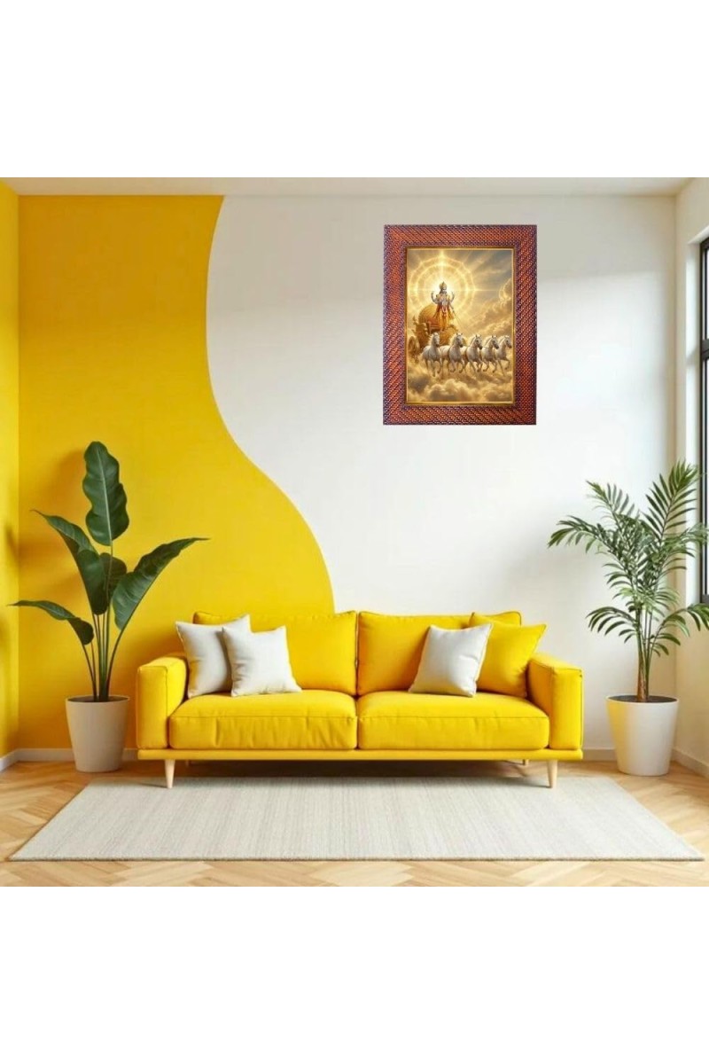 Maa Lalita Photo Frame 17X21 Inch Religious Wall & Table Decor Frame | Maa Lalita Spiritual Photo Frame For Home, Temple & Office | Decorative Hindu God & Goddess Frame (Pack Of 1) (F18118)