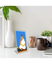 Car Desk/Table Top Sree Sree Baroma. Acrylic L-Style Photo Stand - 2.5x3.5 Inches, Compact And Stylish Spiritual Display (F6708)