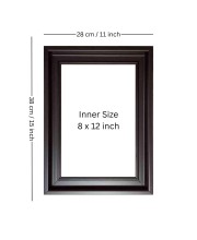 HiTechMart Dark Brown Polystyrene Frame 11x15inch Decorative Photo Frame, Wall Mount Display for Personal Photo, Gift, Family Photo