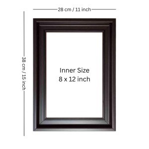 HiTechMart Dark Brown Polystyrene Frame 11x15inch Decorative Photo Frame, Wall Mount Display for Personal Photo, Gift, Family Photo