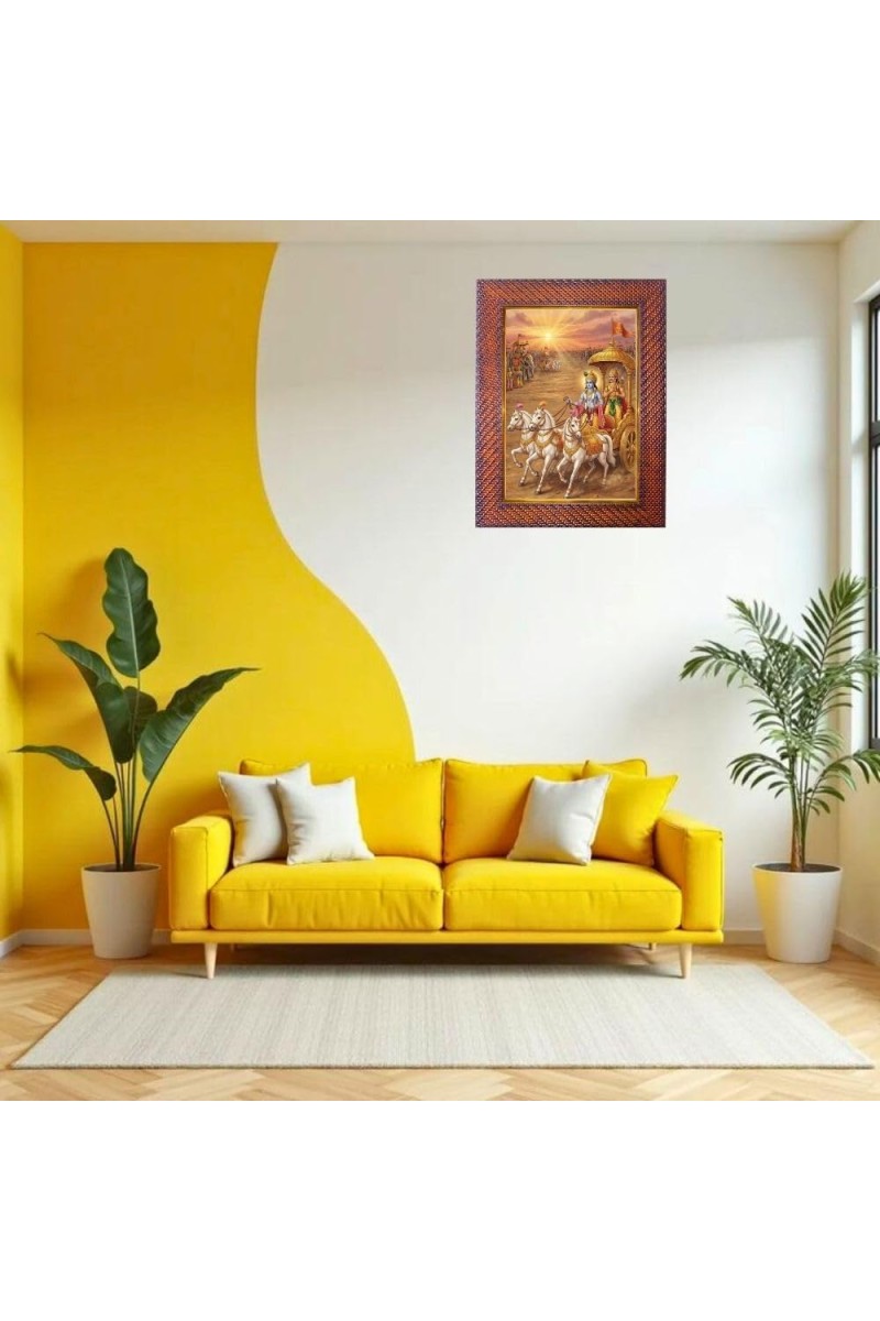 Lord Parshuram Photo Frame 17X21 Inch Religious Wall & Table Decor Frame | Lord Parshuram Spiritual Photo Frame For Home, Temple & Office | Decorative Hindu God & Goddess Frame (Pack Of 1) (F18185
