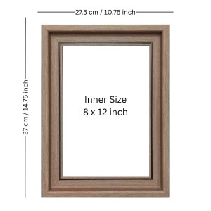 HiTechMart 11x15inch Polystyrene Picture Frame Modern Style Wood Pattern with Acrylic Glass Ready for Wall Display HiTechMart 11x15inch Polystyrene Picture Frame Modern Style Wood Pattern with Acrylic Glass Ready for Wall Display