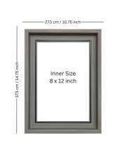 HiTechMart 11x15 Deep Grey Picture Frame Polystyrene Frame with Acrylic Glass Fits 8x12 Photo Wall Mount Display Modern Frame for Home Decor, Family Photos & Gifting